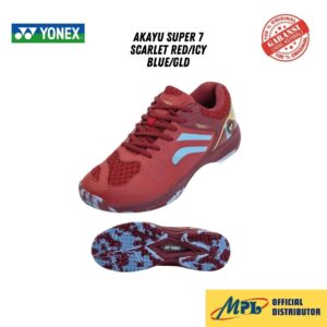 SEPATU BADMINTON YONEX AKAYU SUPER 7 SCARLET RED/ICY BLUE/GLD
