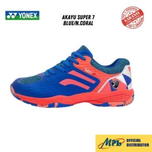 SEPATU BADMINTON YONEX AKAYU SUPER 7 ULTRA BLUE/N.CORAL