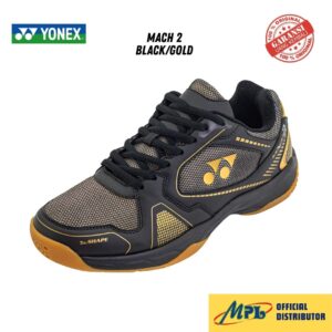 SEPATU BADMINTON YONEX MACH 2 BLACK/GOLD