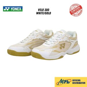 SEPATU BADMINTON YONEX VELO 300 WHITE/GOLD