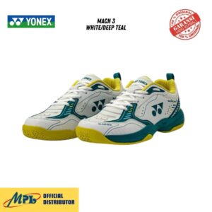 SEPATU BADMINTON YONEX MACH 3 WHITE/DEEP TEAL
