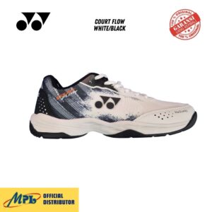 SEPATU BADMINTON YONEX COURT FLOW WHITE/BLACK