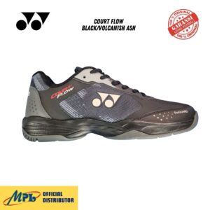SEPATU BADMINTON YONEX COURT FLOW BLACK/VOLCANISH ASH
