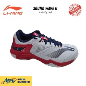 SEPATU BADMINTON LI-NING SOUND WAVE IV S.WHT/G.RED AYTV015-3S