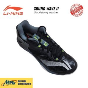 SEPATU BADMINTON LI-NING SOUND WAVE IV BLACK/STOMY WEATHER AYTV015-2