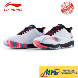 SEPATU BADMINTON LI-NING HYPERSONIC IV WHT/BLK/ORG/BLUE 073-1