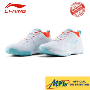 SEPATU BADMINTON LI-NING AERO FLY II WHT/S.BLUE/ORG 067-1