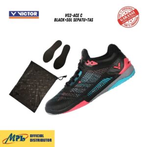 SEPATU BADMINTON VICTOR VG2-ACE C BLACK+SOL SEPATU+TAS