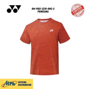 T-SHIRT TANGAN PENDEK YONEX RM-P061-3216-RW3-S POINCIANA