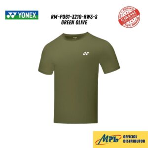 T-SHIRT TANGAN PENDEK YONEX RM-P061-3210-RW3-S GREEN OLIVE