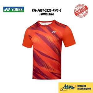 T-SHIRT TANGAN PENDEK YONEX RM-P061-3222-RW3-S POINCIANA