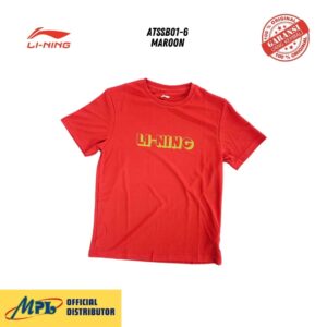 T-SHIRT TANGAN PENDEK LI-NING ATSSB01-6 MAROON