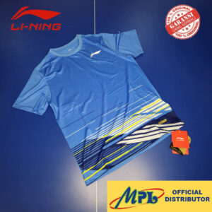 T-SHIRT TANGAN PENDEK LI-NING MENS RN TEE ATSUB37-3 OCEAN BLUE