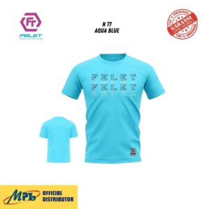 T-SHIRT FELET H 77 AQUA BLUE